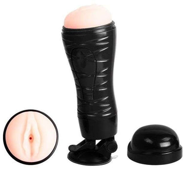 Stimolatore Uomo Vagina Realistica con Ventosa e Manico Ergonomico